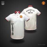 เสื้อโปโล ลิขสิทธิ์แท้ แมนยู Man U ( ชาย ) รุ่น MUFC 002  สีขาว