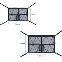 ตาข่ายกระเป๋าเก็บของกระเป๋าติดเพดานปรับได้สำหรับกระเป๋าซิปหลังคาภายในทิชชู่หัวเข็มขัดจัดระเบียบกระเป๋าตาข่าย