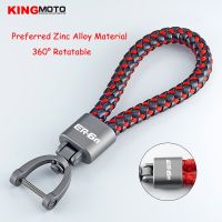 For KAWASAK ER6N ER-6N ER 6N 2009-2016 Accessories Custom LOGO Motorcycle Braided Rope Keyring Metal Keychain