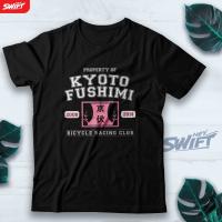 Team Kyoto Fushimi เสื้อยืดอนิเมะโอตาคุน่องเหล็ก KAOS Team Kyoto Fushimi โอตาคุน่องเหล็กเสื้อเชิ้ต Anime BAJU DISTRO