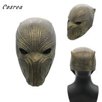 Black Superhero Cosplay s Latex Full Head Gold Halloween Panther Cool Helmet