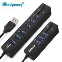 USB Hub 3.0 2.0 Multi USB C 3.0 pemisah Hub aksesori komputer PC HUB pembaca kartu SD OTG Hab TF kecepatan tinggi 3 / 6 Port