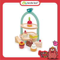 Tender Leaf Toys ของเล่นไม้ ของเล่นบทบาทสมมติ ชุดทำอาหาร ของว่างยามบ่าย Birdie Afternoon Tea Stand