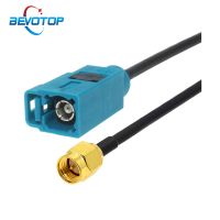 【CW】❃  1PCS Fakra Z Female Jack to Male Plug RG174 Cable Antenna Extension Coaxial Pigtail for Car