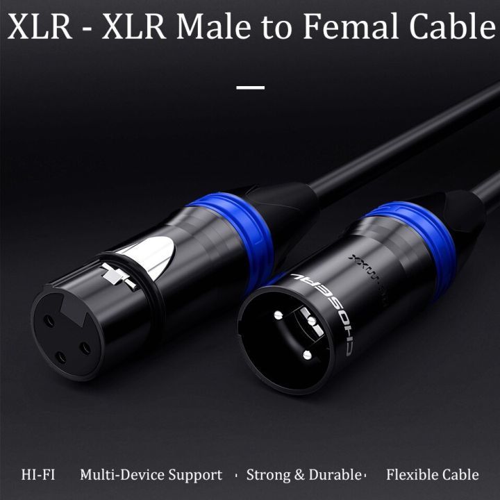 choseal-xlr-microphone-cable-male-to-female-balanced-3-pin-microphone-sound-cannon-xlr-extension-cord-cable