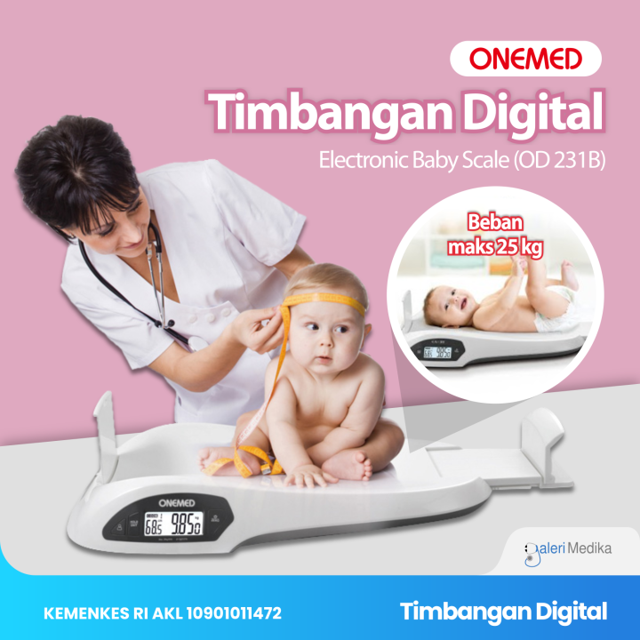 Timbangan Bayi Digital Onemed Od231b Timbangan Bayi Ukur Tinggi