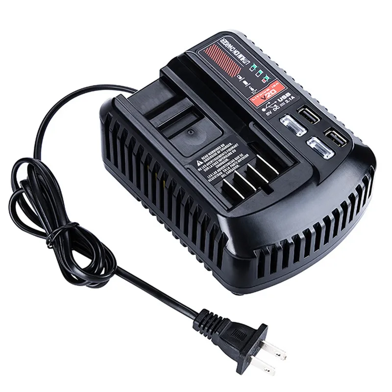 For CRAFTSMAN 20V 2A Li-Ion Battery Charger CMCB102 Rechargeable Power Tool  Lithium Battery Charger Dual USB 