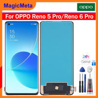 MagicMeta TFT 6.55นิ้วสำหรับ Oppo Reno 5 Pro CPH2201/Reno 6 Pro หน้าจอสัมผัส CPH2249 LCD หน้าจอ LCD อะไหล่สำหรับ Reno5 Pro/ Reno6 Pro