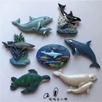 Marine Animals Dolphin Whale Shark Turtle Resin Fridge Magnet Three-dimensional Magnetic