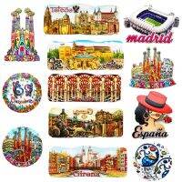 ✜﹉ Magnetic Magnets Refrigerator Stickers World Country Fridge Magnets Spain Madrid Barcelona Tourist Souvenir Handicraft Gift