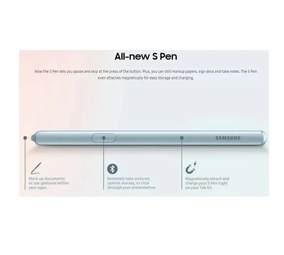 Original S Pen For Samsung Galaxy Tab S6 10.5 SM-T860 SM-865 Stylus  Replacement Touch