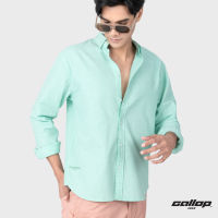 GALLOP : OXFORD CASUAL SHIRT เสื้อเชิ๊ตแขนยาว ผ้า OXFORD รุ่น GW9030 สี Green Mint - เขียวมิ้นต์