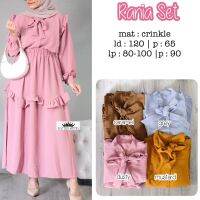 ✣☌ Rania SET BY EMIRATE Material CRINKLE PASTELCOLOR เสื้อเบลาส์ กระโปรง แบบเรียบ ลําลอง