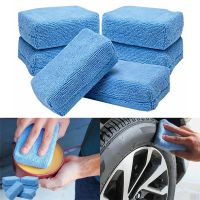 【CW】 5x applicateurs de Microfibre voiture éponges tissus Microfibre tampon polissage cire à main 12cm x 8cm