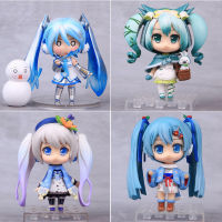 Nendoroid Hatsune Miku อะนิเมะ Action Figures Smile Snow Princess Singer ของเล่น10ซม. Kawaii ตุ๊กตาน่ารัก Joint เคลื่อนย้ายได้