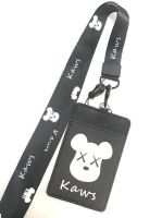 KAWS BW สายคล้องคอ สายคล้องบัตร ที่ใส่บัตร ซองใส่บัตร พร้อมสายคล้องคอ ลาย KAWS WB  งานดี สวยงาม สำหรับ บัตร 6x8 cm (body 7x11cm) งานสวย งานดี BY NPNN SHOP