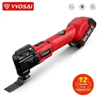 VVOSAI เครื่องมือช่องสั่นหลายอเนกประสงค์20V,เครื่องมือเลื่อยเครื่องโกนหนวดไร้สาย6สปีดปรับได้เครื่องมือไฟฟ้าเลื่อยไฟฟ้า