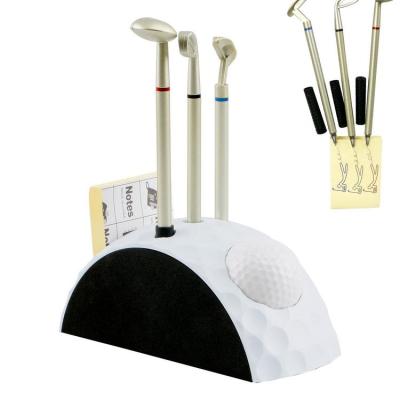 Golf Desk Accessories Mini Desktop Golf Ball Pen Desktop Golf Ball Pen Gift Set Golf Clubs Pens Holiday Gifts for Adults Coworkers Men Decoration for Home Table pretty well
