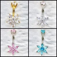 จิวสะดือ สีเงิน ประดับคริสตัลแท้ swarovski ขนาดก้าน 1.6 mm ความยาวทั้งหมด 2.5 cm สินค้าจริงสวยงามมาก บริการเก็บเงินปลายทาง