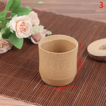 Durable Bamboo Cup Natural Water Tea Beer Bamboo Carved Cup Coffee Juice  Drinking Mug Household Kitchen Supplies