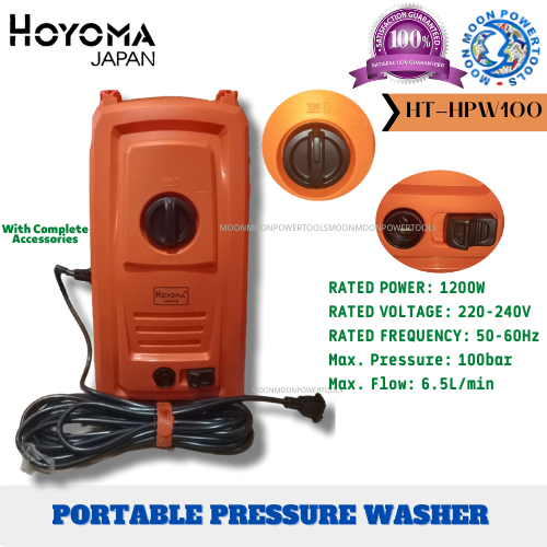 HOYOMA PORTABLE PRESSURE WASHER 1200W HTHPW100 Lazada PH