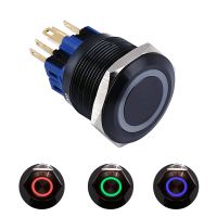 ONPOW 25mm Tri-color Ring RGB LED ring LED Stainless steel IP65 Metal Pushbutton switch GQ25-E/RGB CE ROHS