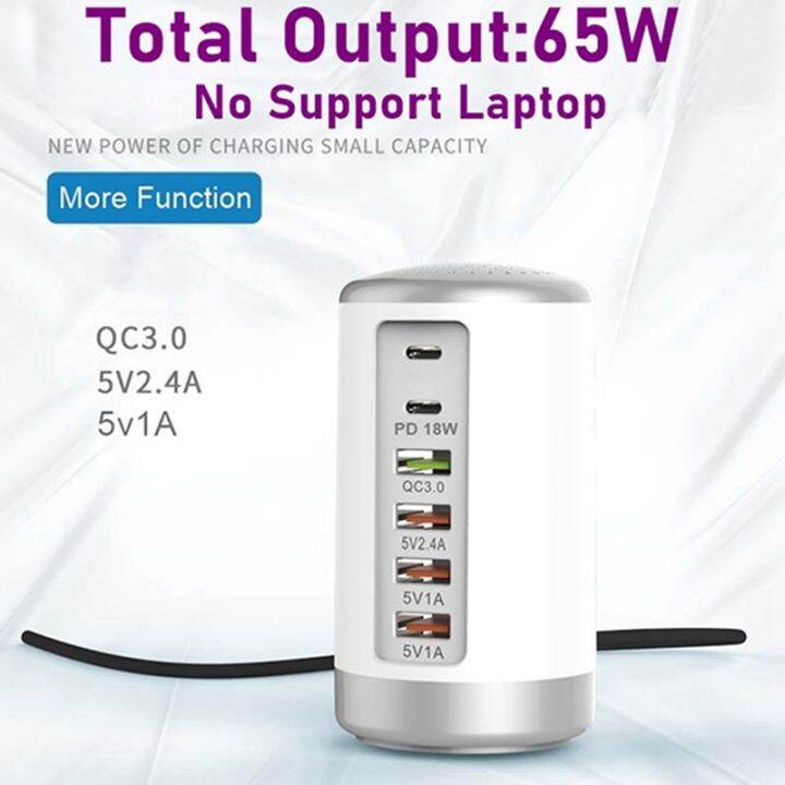 2x-65w-usb-fast-charger-hub-quick-charge-qc3-0-multi-6-port-usb-type-c-pd-charger-charging-station-white