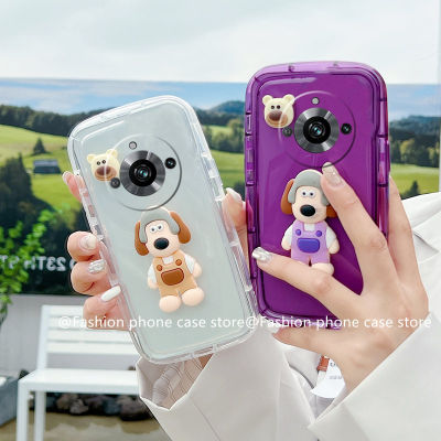 Phone Case เคส Realme11Pro Realme11Pro+ 5G เคสตุ๊กตาสามมิติการ์ตูนรูปสุนัขน่ารักรวมปกป้องทุกอย่างกันกระแทกสีน้ำมันใสกรอบซิลิโคนนิ่ม2023