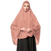 【YF】 Ramadan Women Long Amira Hijab Muslim Full Cover Prayer  Shawl Hooded Headwear Arab Khimar Abaya Burka Cap Middle East