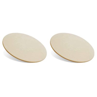 2X Pizza Stone 15 Inch Round Baking Stone for Bread Ceramic Pizza Grilling Stones for Cooking and Baking BBQ and Grill