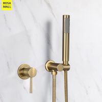 【LZ】✈❣  Rodada Handheld Shower Head Set Water Saving Bath Kit Chrome Gold preto cinza suporte de parede ajustável portátil