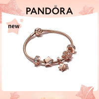 ชุดสร้อยข้อมือ แพนดอร่า New Pandoraˉ Rose Gold Charm Bracelet Set PandoraˉLucky Star Series Exclusive Wishing Bracelet Set ZT2535 Cute Design New Bracelet Set