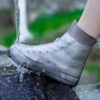 รองเท้าบูทกันฝน รองเท้าบูทกันฝนซิลิโคน ที่คลุมรองเท้ากันน้ำ เด็ก วันที่ฝนตก รองเท้ากันฝนกลางแจ้ง ท่อสูง หนา กันลื่น,ราคาถูก จัดส่งไว