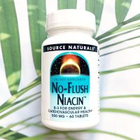 (Source Naturals®) No-Flush Niacin 500 mg 60 Tablets ไนอะซิน วิตามินบี 3