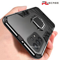 PlusCase สําหรับ Samsung Galaxy A52 / A52s 5G แหวนโลหะยืนกรณีเกราะกลับป้องกันกันกระแทกยากปลอกชั้นสองขรุขระ