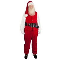 ชุดชุดซานต้ากำมะหยี่เครื่องแต่งกายซานตาคลอสสำหรับผู้ใหญ่สำหรับผู้หญิงผู้ชายชุดปาร์ตี้คริสต์มาส