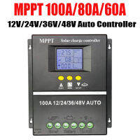 100A80A60A MPPT คอนลเลอร์ชาร์จพลังงานแสงอาทิตย์12V24V36V48V Auto Controller Solar PV แบตเตอรี่ Charger พร้อม LCD &amp; Dual USB