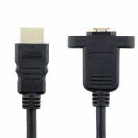 HDMI-compatible 1.4 19pin male to hd mi Female extension cable with Screw Hole Can Lock Panel Mount Cable 30cm 60cm 100cm 150cm Wires  Leads Adapters