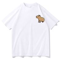 Funny Capybaras Graphic Print T-shirt Men Fashion Oversized Casual T Shirts Short Sleeve Crewneck Unisex Harajuku Tshirt XS-4XL-5XL-6XL