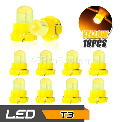 65Infinite (แพ๊ค 10 COB LED T3 สีเหลือง วอร์มไวท์) 10 x T3 1SMD LED มาตรวัดความเร็ว ไฟเรือนไมล์ ไฟปุ่มกด ไฟสวิทช์ Speedometer Instrument Gauge Cluster Dash Light Bulbs สี ส้ม เหลือง (Yellow , Orange , Warm White)
