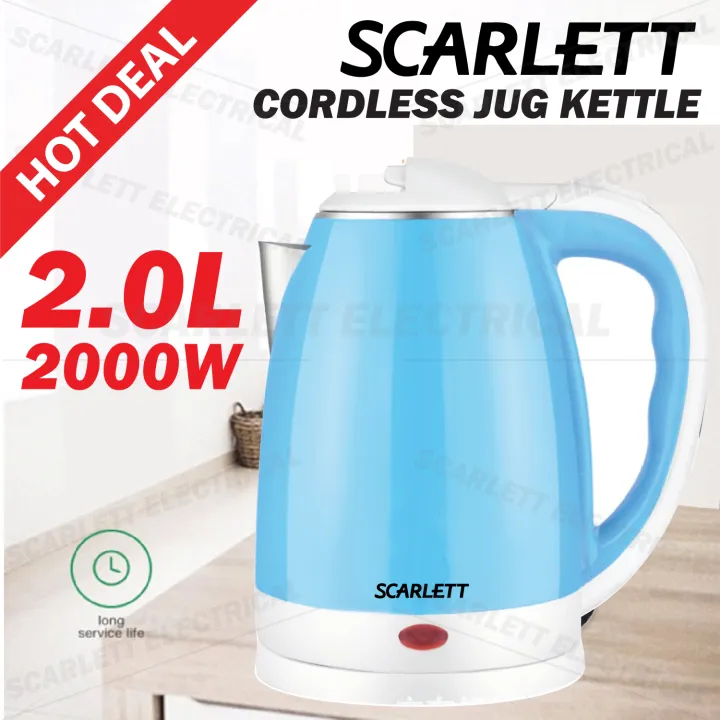 Scarlett Electric Jug Kettle Cordless Detachable Automatic Switch 2.0L