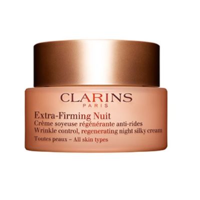 Clarins Extra-Firming Nuit Wrinkle Control, Regenerating Night Silky Cream (All Skin Types) 50 ml ครีมบำรุงผิวสูตรกลางคืนที่ช่วยดูแลริ้วรอยและกระชับผิว