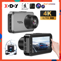 XGODY DVR รถ J401เครื่องบันทึกวีดีโอ3.0-Inch Full HD 4K กล้องหน้า &amp; 1080P กล้องมองหลัง Dual รองรับกล้อง G-Sensor การมองเห็นได้ในเวลากลางคืนจอถอยหลัง Gratis Ongkir