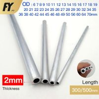 【CW】FUYI Aluminium Pipe 2mm Thickness 6-70mm OD Straight 300mm 500mm Long Round 6063 Aluminum Alloy Tube