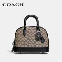 COACH กระเป๋าถือผู้หญิงรุ่น Revel Bag In Signature Textile Jacquard สีดำ CE740 LHUW7