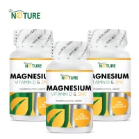 แมกนีเซียม วิตามินดี ซิงค์ x 3 ขวด เดอะเนเจอร์ Magnesium Vitamin D Zinc THE NATURE บรรจุขวดละ 30 แคปซูล