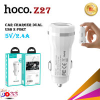 HOCO Z27 ของแท้ 100% Car Charger DUAL USB 2 port 5V/2.4A หัวชาร์จในรถยนต์ ที่ชาร์จในรถชาร์จเร็วแบบ 2 USB biggboss