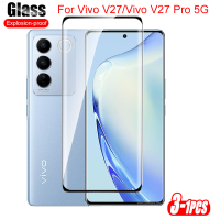 3-1ชิ้นสำหรับ Vivo V27 Pro 5G ฝาครอบโค้ง VivoV27กระจกนิรภัย HD ตัวป้องกันแบบเต็มจอ