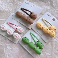 ◐♚✓ 2PCS Set Cute Kawaii Cartoon Duck Bear Sheep Frog Small Hair Clips For Girl Kids Plastic Bobby Pin Hairpin Fashion Accessories