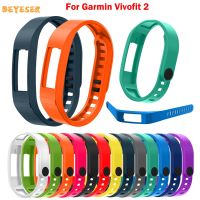 ❆۞❁ Moda miękkie silikonowa opaska na rękę dla Garmin Vivofit 2 inteligentny zegarek regulowana wymiana paska kolorowe akcesoria do paska